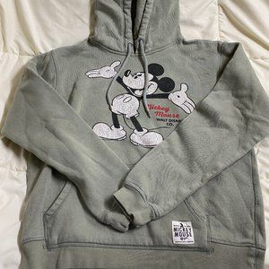 Disney and H&M sage green Mickey Mouse hoodie